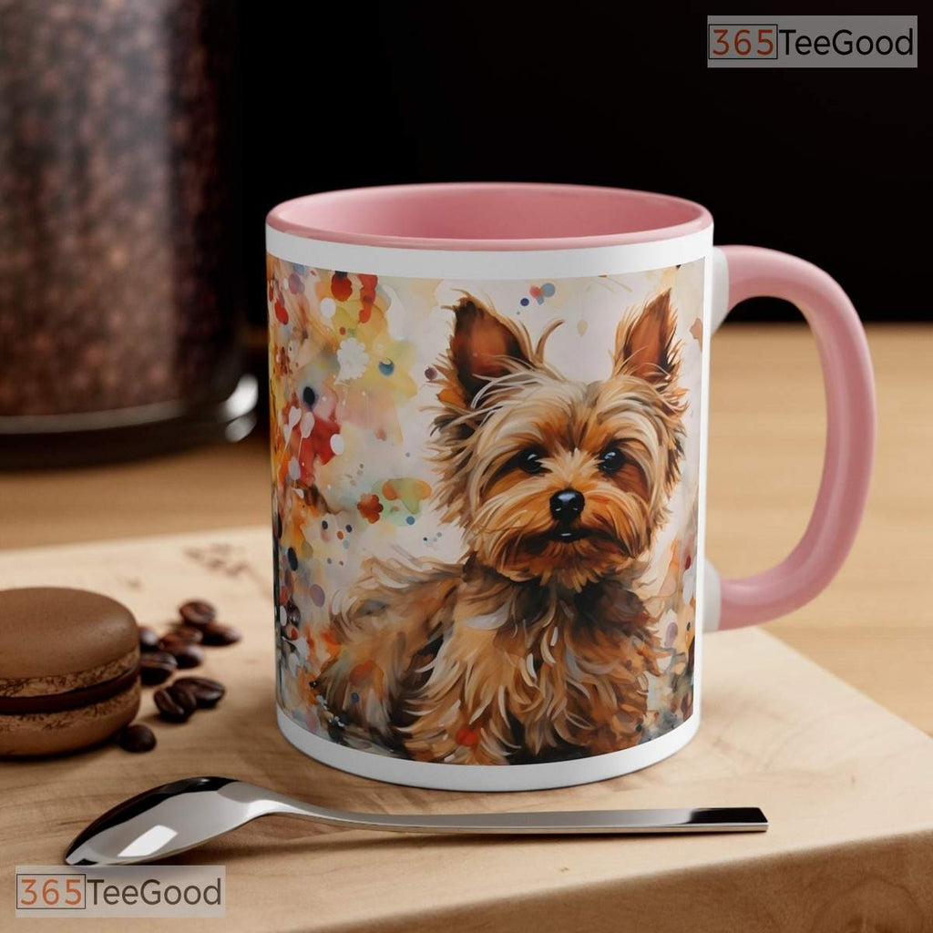 Yorkshire Terrier Yorkie Lover Accent Mug - Two Tone Personalized Dog Breed Ceramic Cup