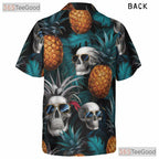 Pineapple Gothic Retro Aloha Tropical Skull Hawaiian Shirt Unisex Summer Outfit