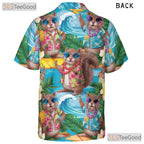 Pineapple Squirrel Fun Aloha Hawaiian Shirt Men Women Vacation Party Top