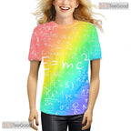 Vibrant Pink Abstract Splash Art 3D Graphic Printed Casual Unisex Tee Shirt Top