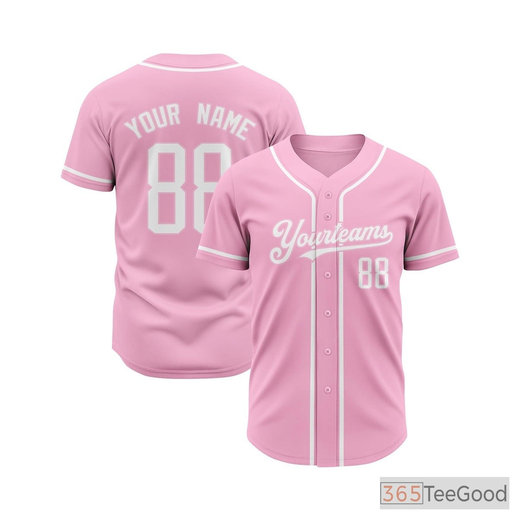 Pink Baseball Jersey Tee for Men & Women - A Bright Canvas for Custom Designs