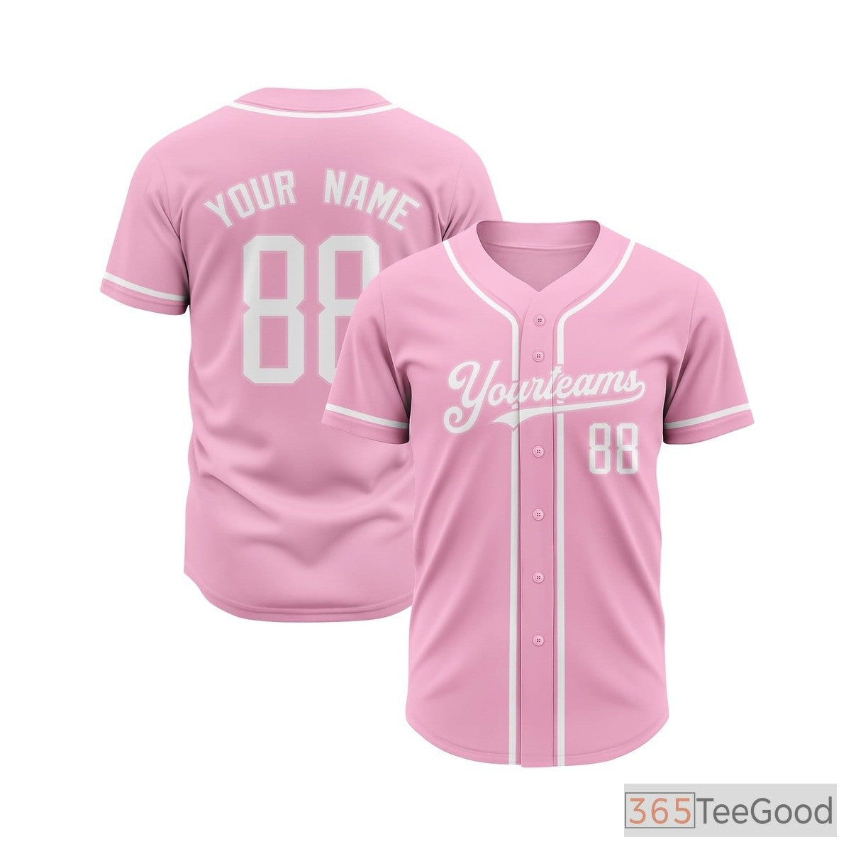 Pink Baseball Jersey Tee for Men & Women - A Bright Canvas for Custom Designs