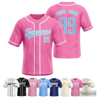 Pink Baseball Jersey Tee for Men & Women - Ideal for Team & Casual Wear