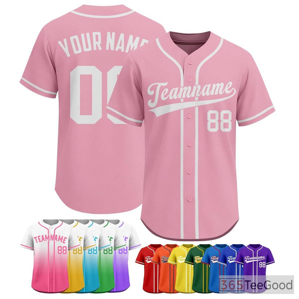 Pink Baseball Jersey Tee for Men & Women - A Fresh Look for Sport & Leisure