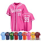 Pink Baseball Jersey Tee for Men & Women - Customized Player Name & Number