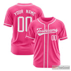 Pink Baseball Jersey Tee for Men & Women – Your Custom Name, Number & Team Look