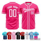 Pink Baseball Jersey Tee for Men & Women - A cheerful option for relaxed everyday style