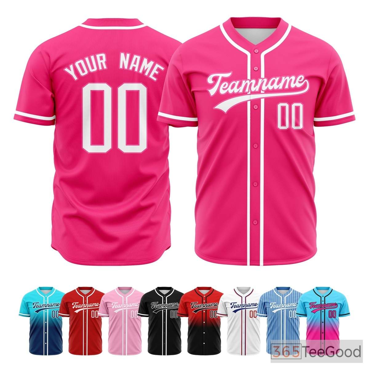 Pink Baseball Jersey Tee for Men & Women - A cheerful option for relaxed everyday style