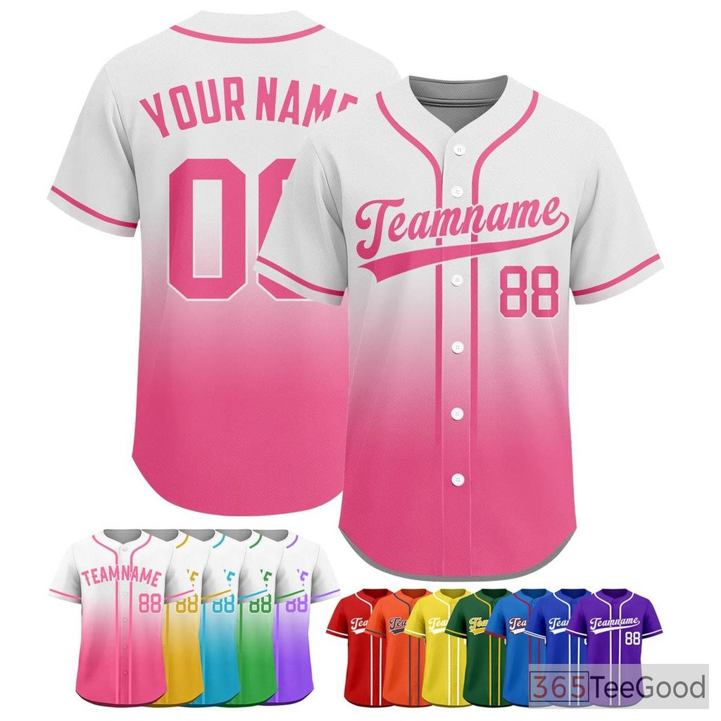 Pink Baseball Jersey Tee for Men & Women - A vibrant base for personalized apparel
