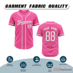 Pink Baseball Jersey Tee for Men & Women - A lively foundation for custom apparel