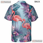 Pink Flamingo Tropical Beach Aloha Summer Party Hawaiian Tee Unisex Outfit