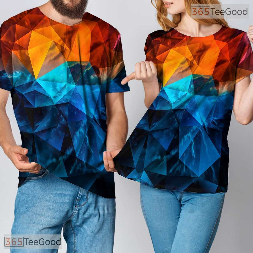 Vibrant Pink Floral Blossom Graphic Art 3D Printed Casual Unisex Tee Shirt Top