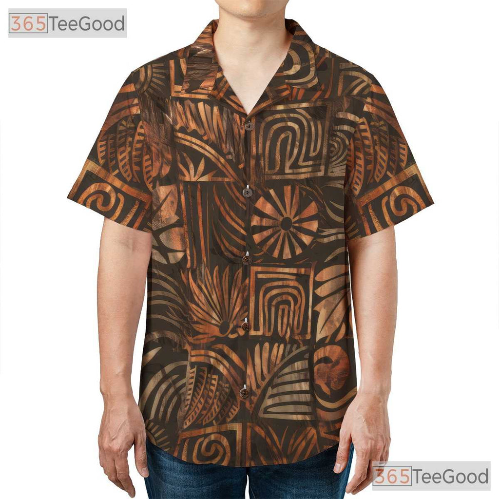 Polynesian Aloha Tribal Print Hawaiian Shirt for Men Women Summer Beach Outfit