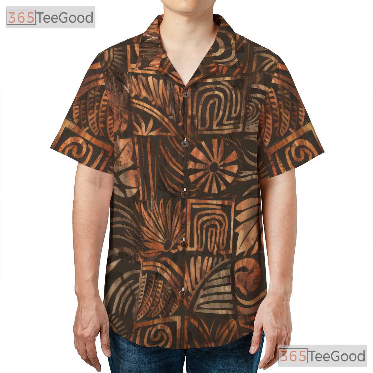 Polynesian Aloha Tribal Print Hawaiian Shirt for Men Women Summer Beach Outfit