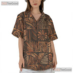 Polynesian Aloha Tribal Print Hawaiian Shirt for Men Women Summer Beach Outfit