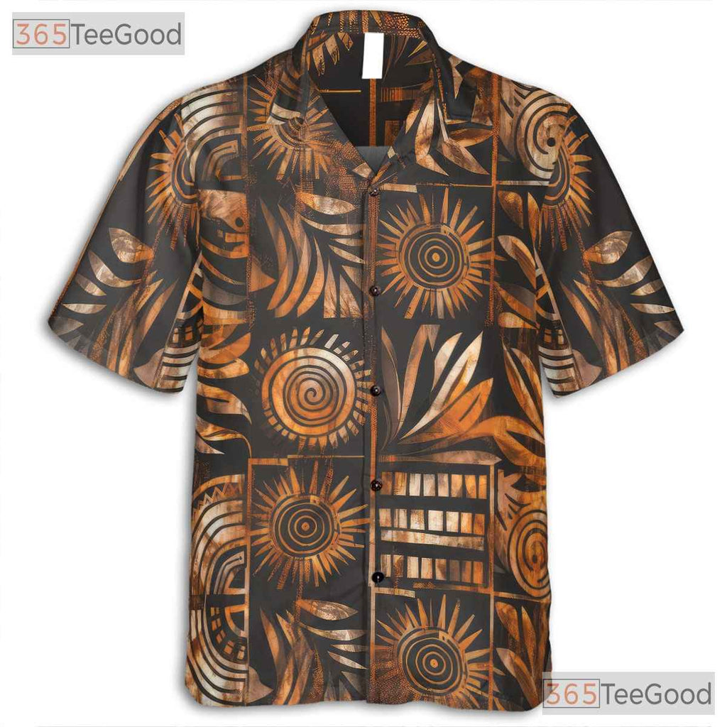 Polynesian Tribal Geometric Aloha Hawaiian Shirt Unisex Summer Vacation Outfit
