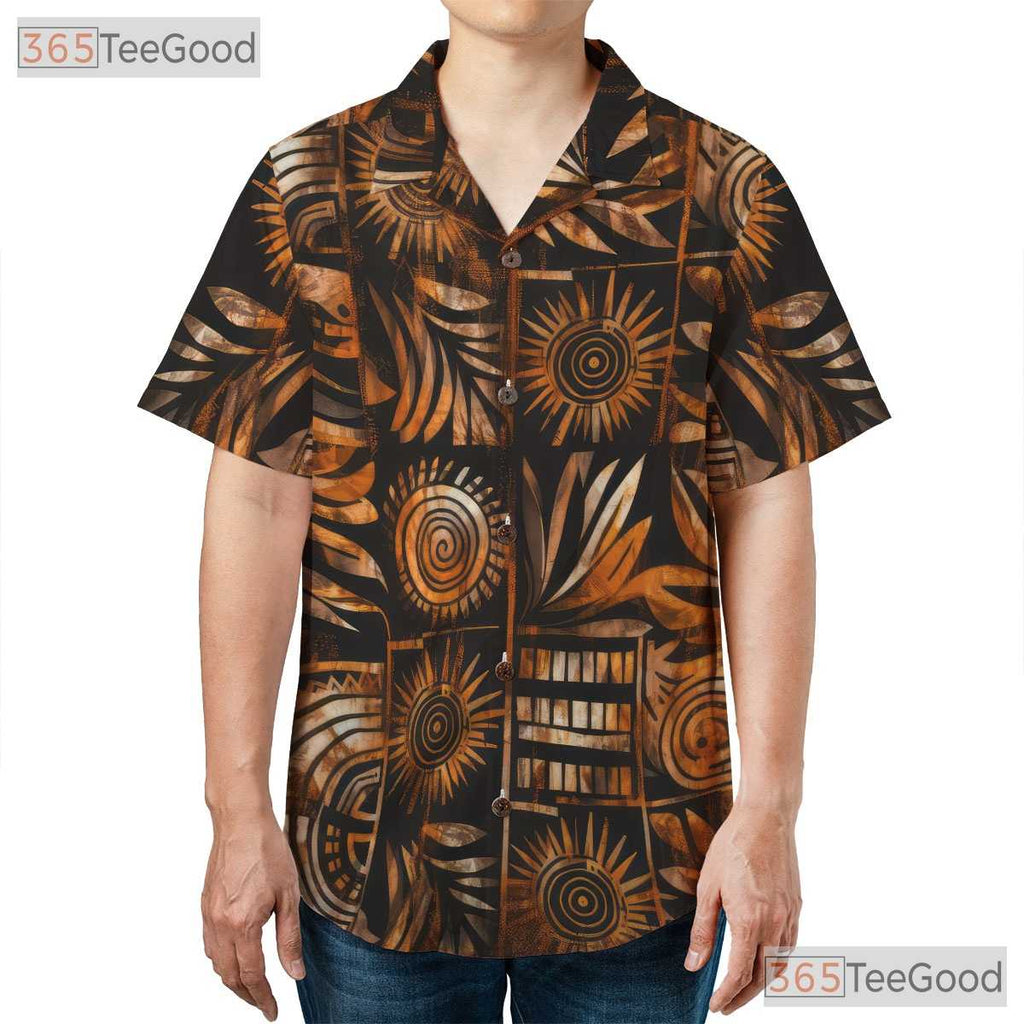Polynesian Tribal Geometric Aloha Hawaiian Shirt Unisex Summer Vacation Outfit