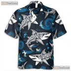 Polynesian Tribal Shark Ocean Wave Hawaiian Shirt Unisex Summer Beach