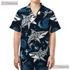 Polynesian Tribal Shark Ocean Wave Hawaiian Shirt Unisex Summer Beach