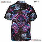 Psychedelic Alien Fantasy Mushroom Hawaiian Shirt Unisex Summer Vacation Top