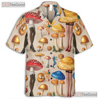 Psychedelic Mushroom Pin-Up Hawaiian Shirt Unisex Trippy Summer Beachwear