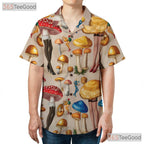 Psychedelic Mushroom Pin-Up Hawaiian Shirt Unisex Trippy Summer Beachwear