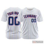 Pure White Custom Baseball Jersey Tee Personalized Unisex Stitched Team Softball Shirt