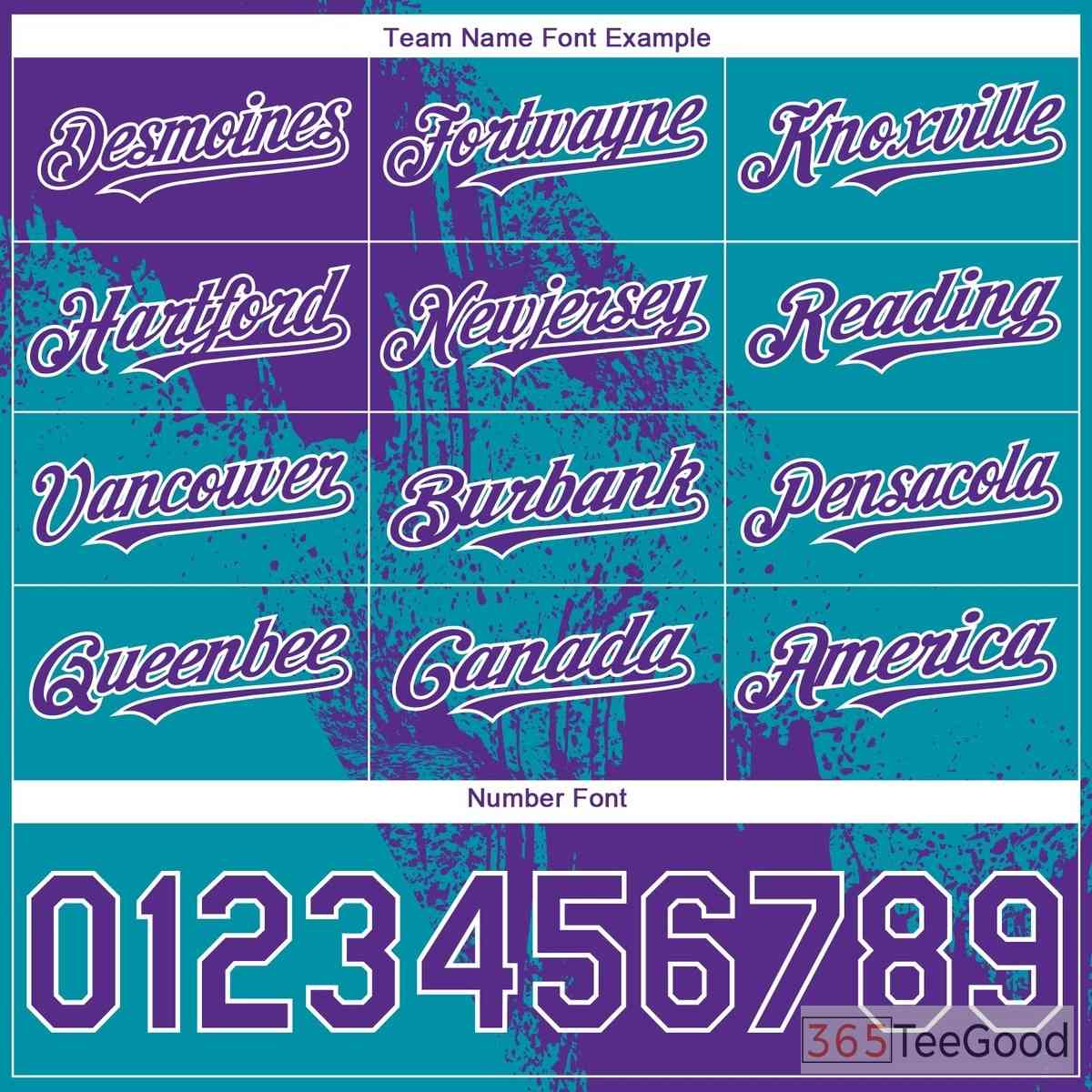 Purple Baseball Jersey Tee - Personalized with Custom Stitched Name & Number Options