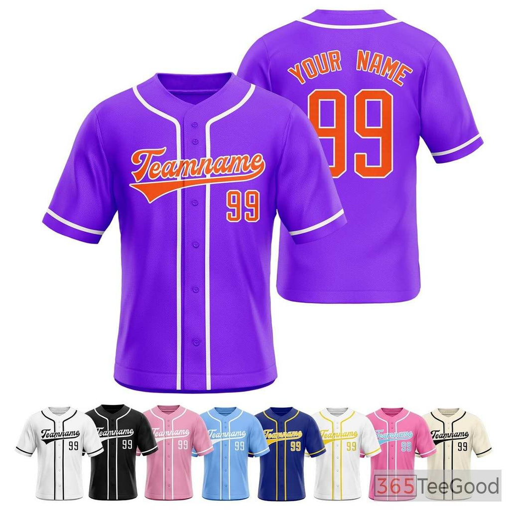 Purple Baseball Jersey Tee for Men & Women - A Clean Canvas for Team & Fan Designs