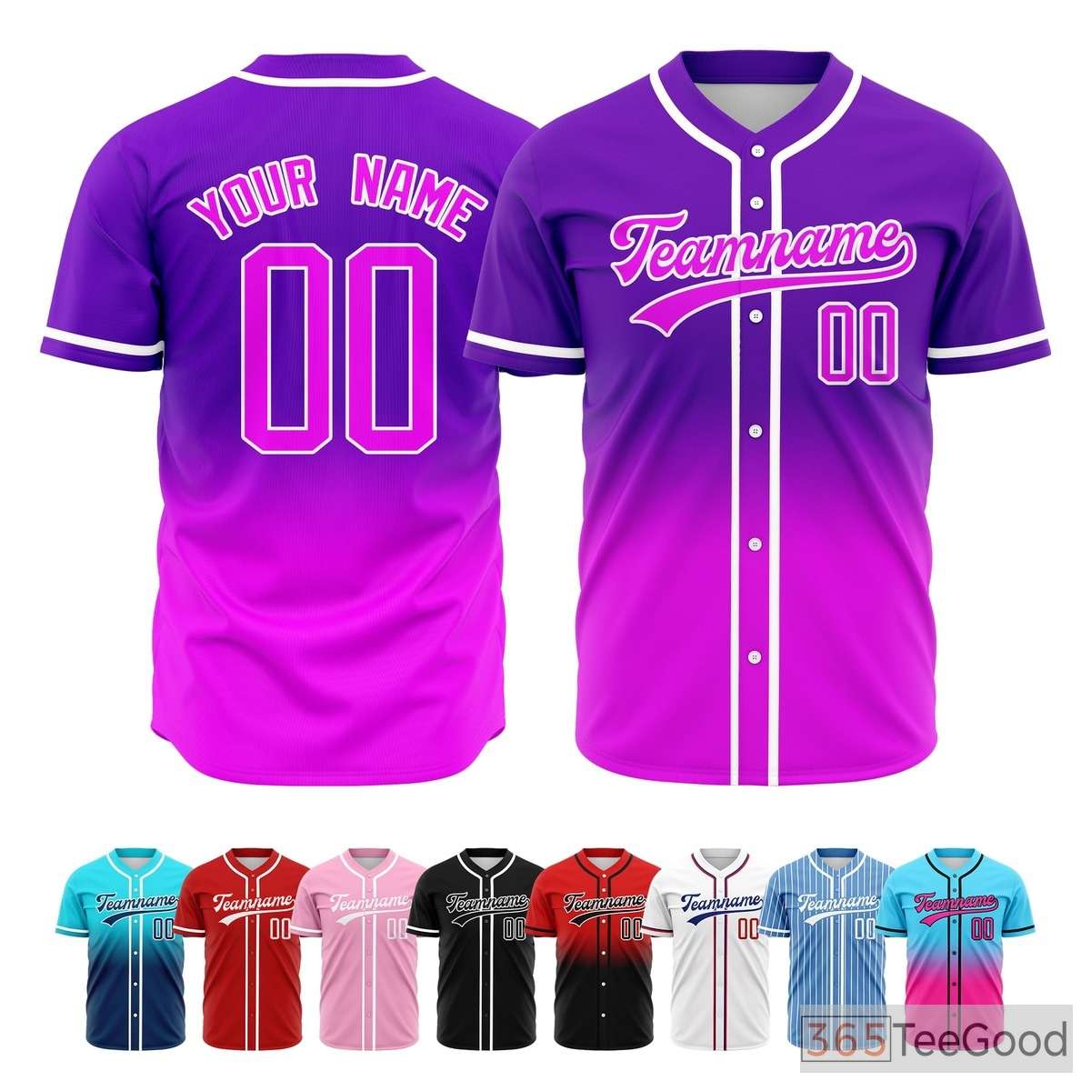 Purple Baseball Jersey Tee for Men & Women - Comfortable and stylish for everyday wear
