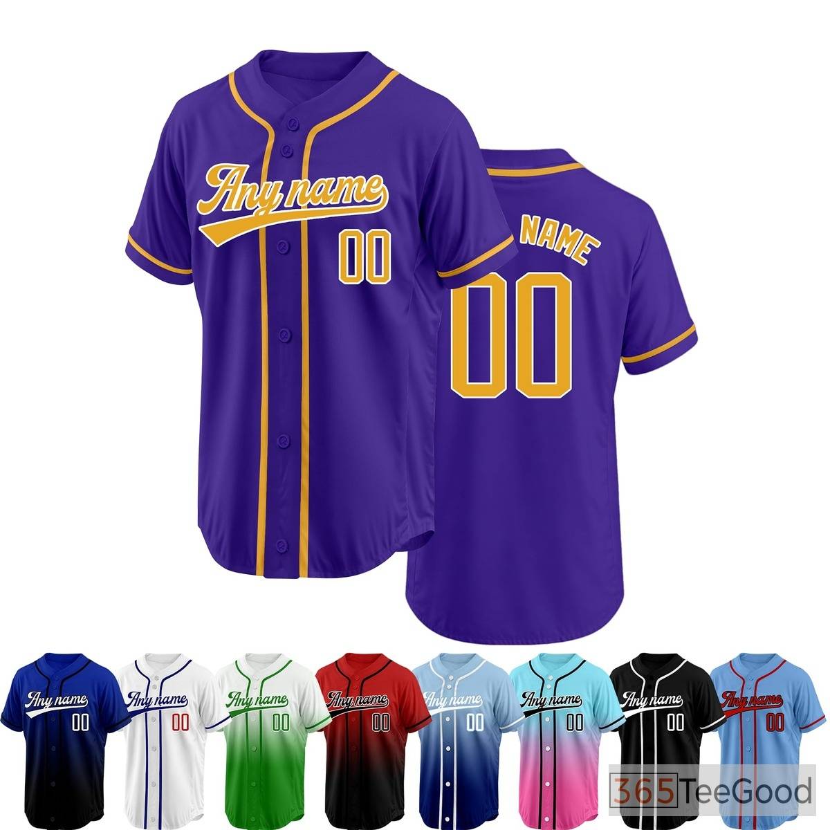 Purple Baseball Jersey Tee for Men & Women - A distinct shade for comfortable casual wear