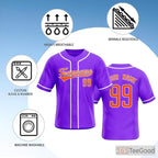 Purple Baseball Jersey Tee for Men & Women - A Clean Canvas for Team & Fan Designs