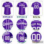 Purple Baseball Jersey Tee for Men & Women - Essential for Custom Team & Fan Wear