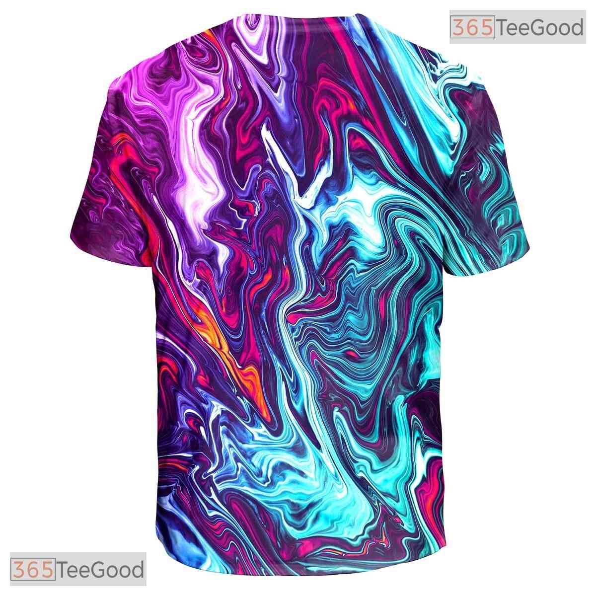 Cosmic Purple And Blue Galaxy Abstract 3D Printed Casual Unisex T-Shirt Tops
