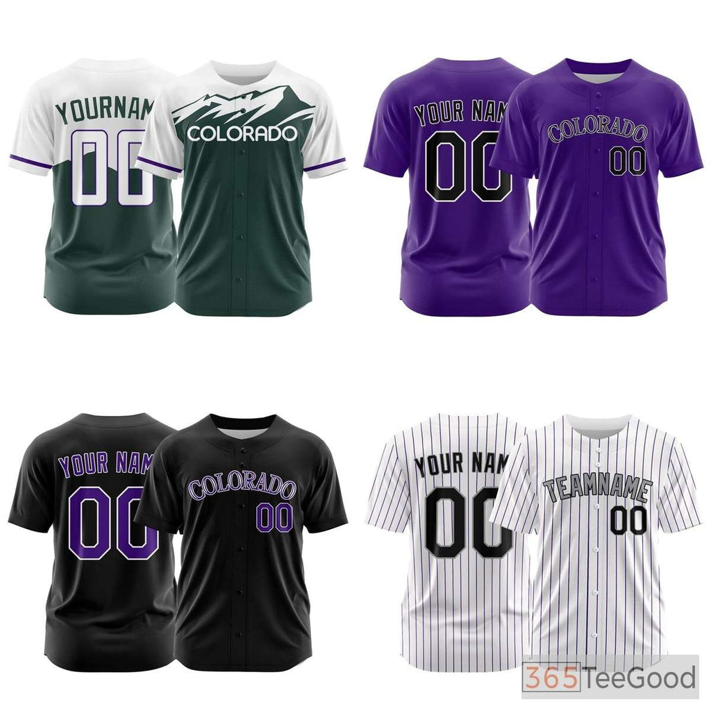 Purple Custom Baseball Jersey Tee - Personalized Stitched Name & Number for Men & Women