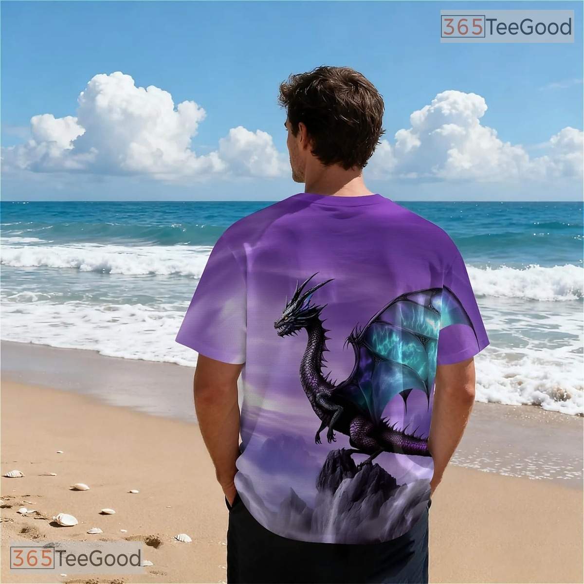 Purple Dragon Basketball Graphic Design 3D Printed Short Sleeve Unisex Tee Shirt Top