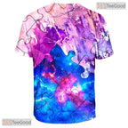 Colorful Jigsaw Puzzle Graphic Art 3D Printed Casual Unisex Tee Shirt Styles
