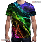 Midnight Black Graphic Art 3D Printed Casual Short Sleeve Unisex Tee Shirt Styles