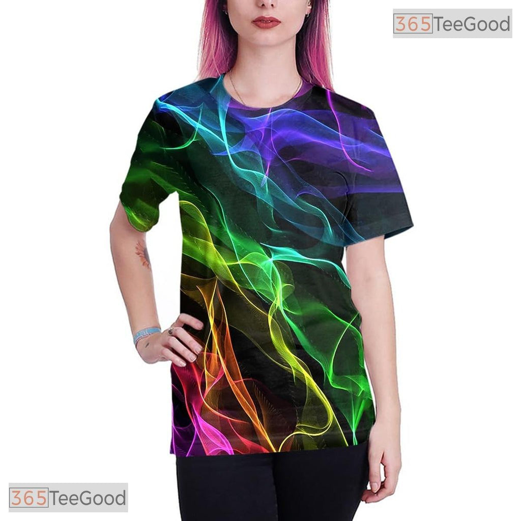 Midnight Black Graphic Art 3D Printed Casual Short Sleeve Unisex Tee Shirt Styles