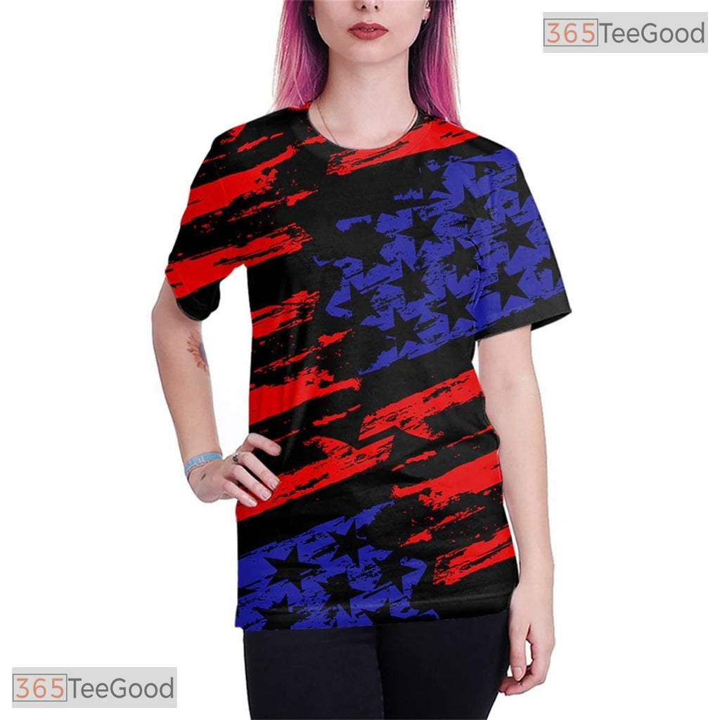 Edgy Black Graphic Design Art Pattern 3D Printed Casual Unisex Tee Shirt Tops