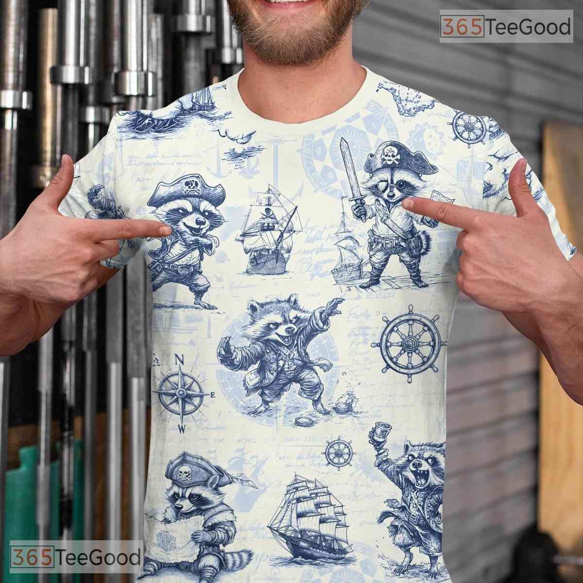 Raccoon Oktoberfest Beer Costume Novelty Graphic 3D Printed Casual Unisex T-Shirt Tops