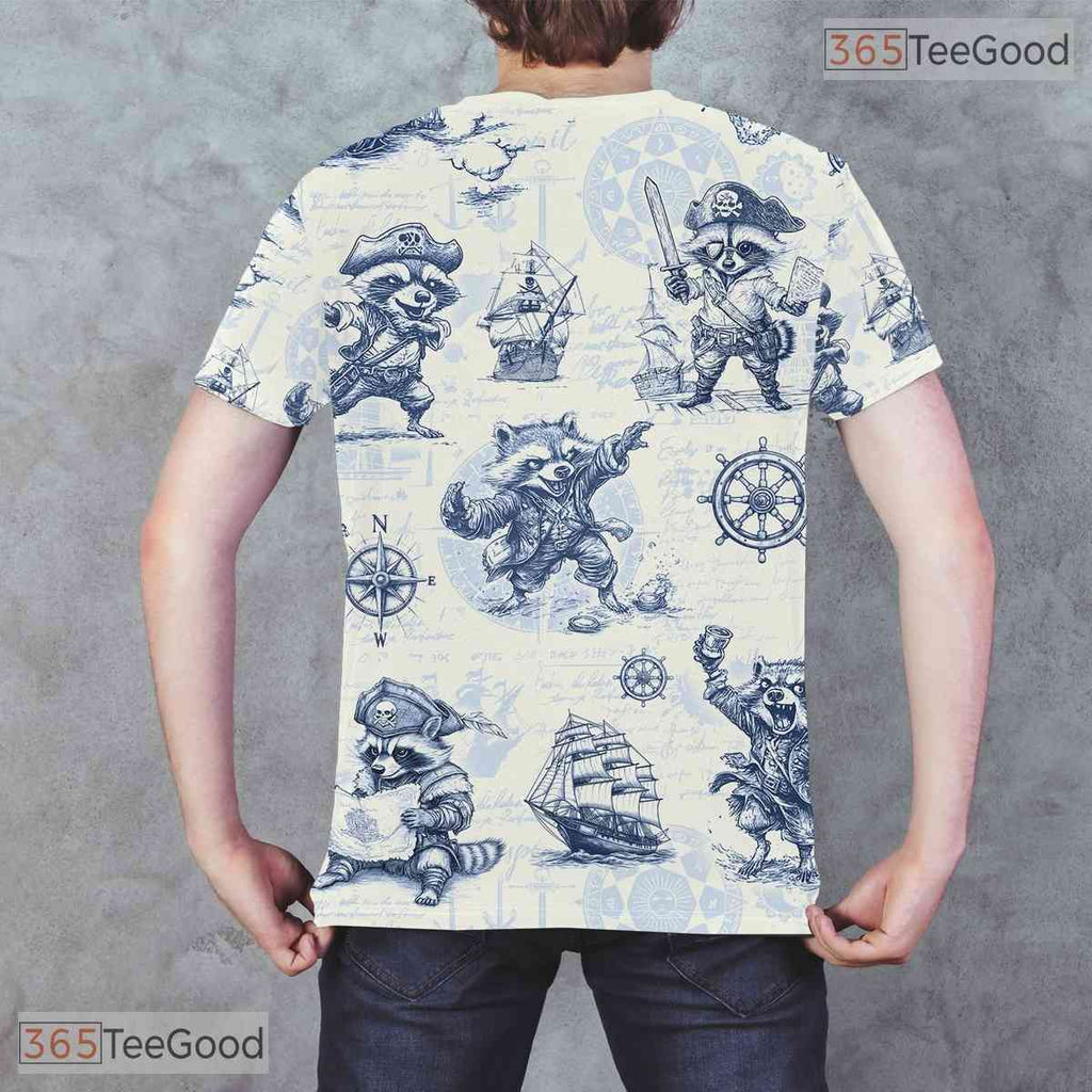 Raccoon Oktoberfest Beer Costume Novelty Graphic 3D Printed Casual Unisex T-Shirt Tops