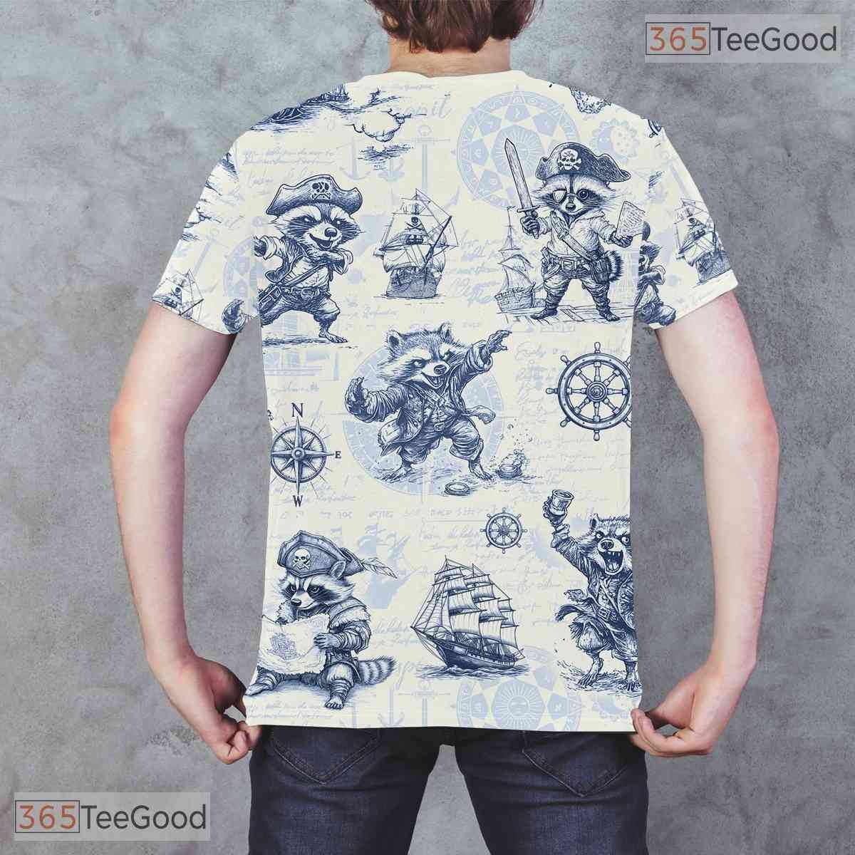 Raccoon Oktoberfest Beer Costume Novelty Graphic 3D Printed Casual Unisex T-Shirt Tops