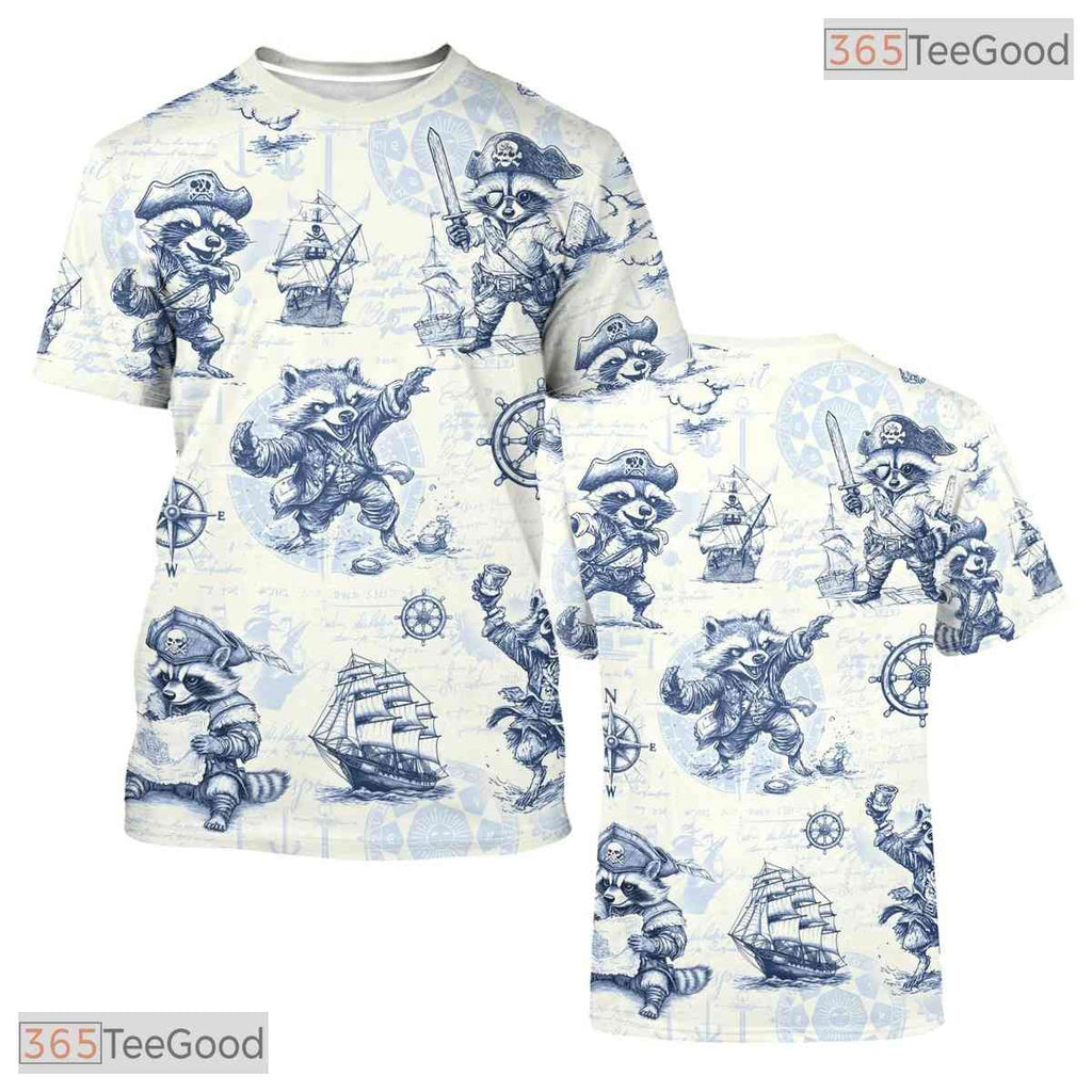 Raccoon Oktoberfest Beer Costume Novelty Graphic 3D Printed Casual Unisex T-Shirt Tops