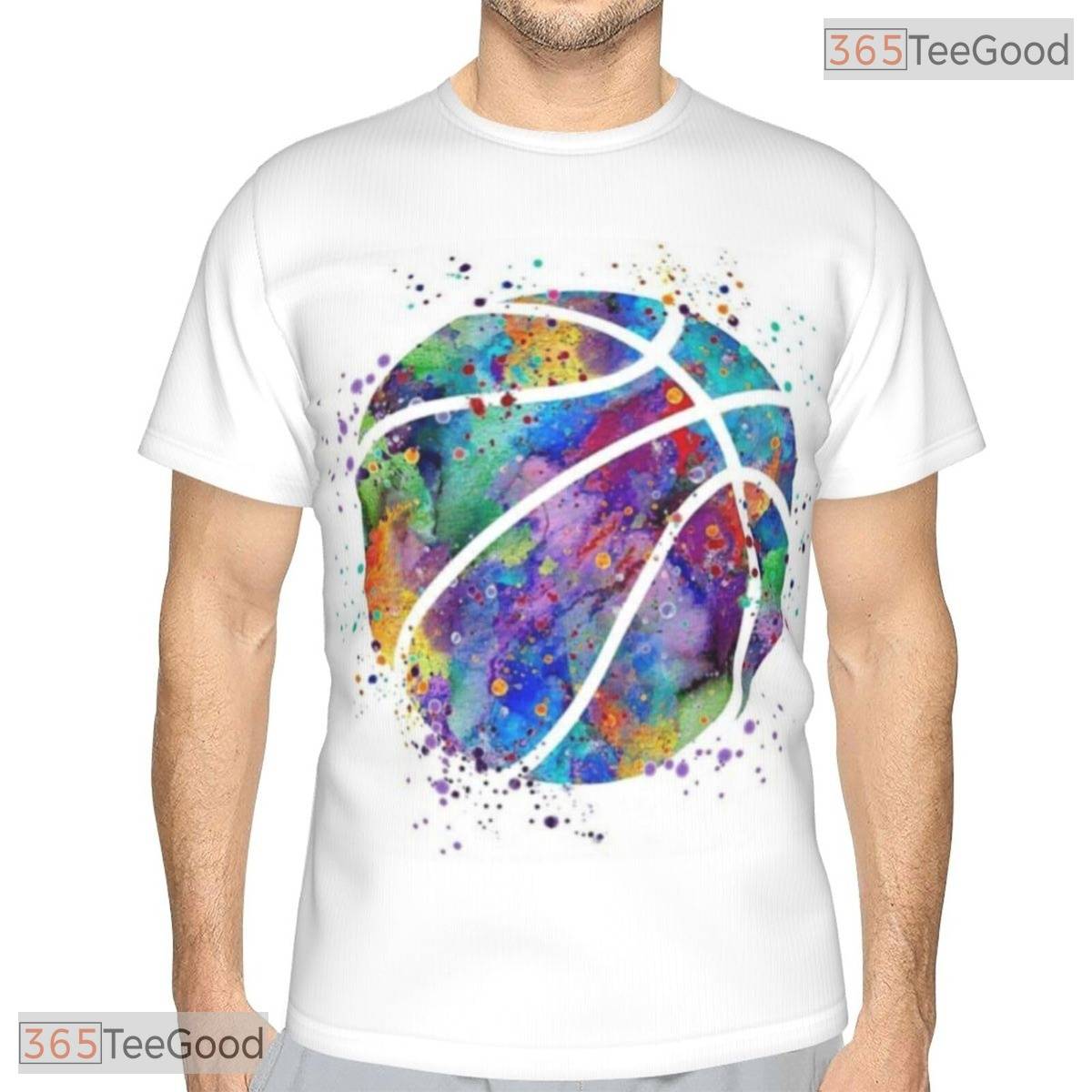 Rainbow Basketball Graphic Pattern 3D Printed Short Sleeve Unisex T-Shirt Tops Fun