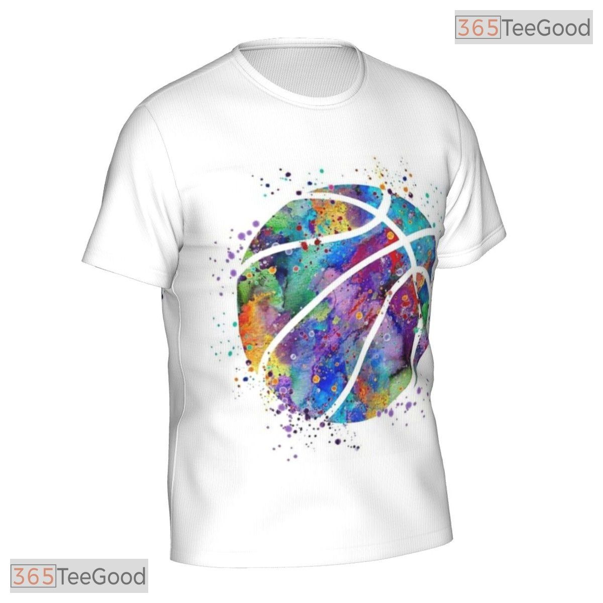 Rainbow Basketball Graphic Pattern 3D Printed Short Sleeve Unisex T-Shirt Tops Fun