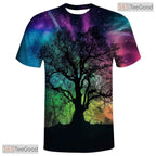Rainbow Tree Of Life American Eagle 3D Graphic Printed Casual Unisex Tee Shirt