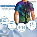Rainbow Tree Of Life American Eagle 3D Graphic Printed Casual Unisex Tee Shirt
