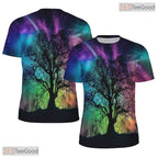 Rainbow Tree Of Life American Eagle 3D Graphic Printed Casual Unisex Tee Shirt