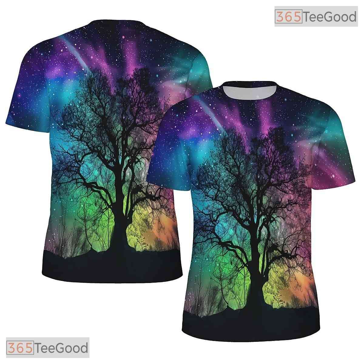 Rainbow Tree Of Life American Eagle 3D Graphic Printed Casual Unisex Tee Shirt